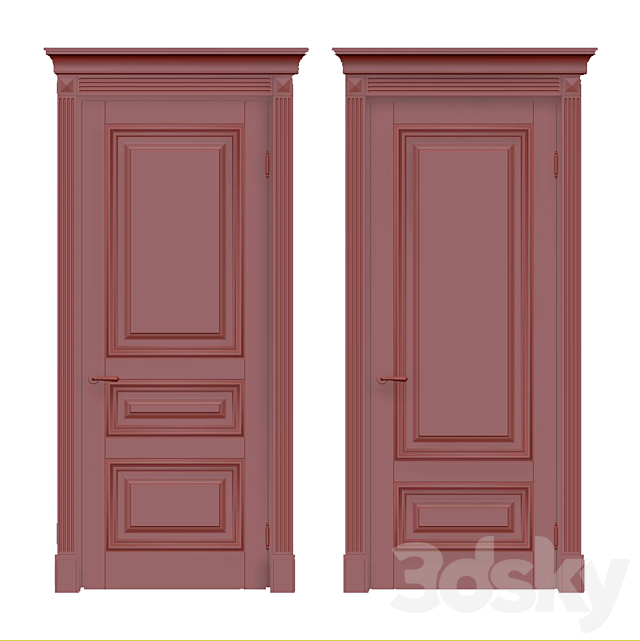 Classic interior doors 3DSMax File - thumbnail 2