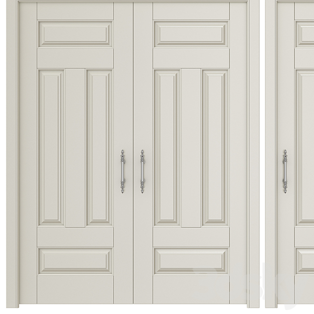 Classic interior doors 4 3ds Max - thumbnail 2