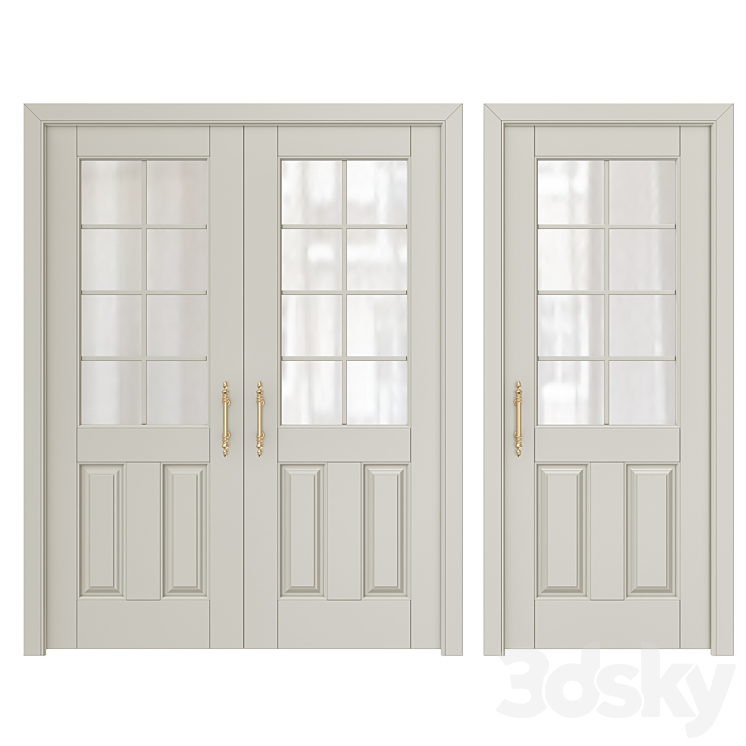 Classic interior doors 5 3DS Max - thumbnail 1