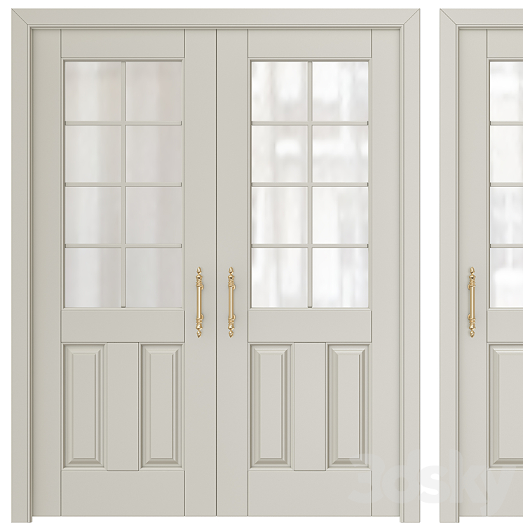 Classic interior doors 5 3DS Max - thumbnail 2