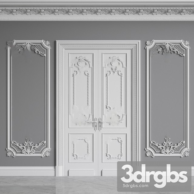 Classic Interior Walls 1 3dsmax Download - thumbnail 1