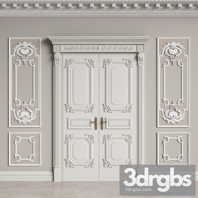 Classic Interior Walls 2 3dsmax Download - thumbnail 1