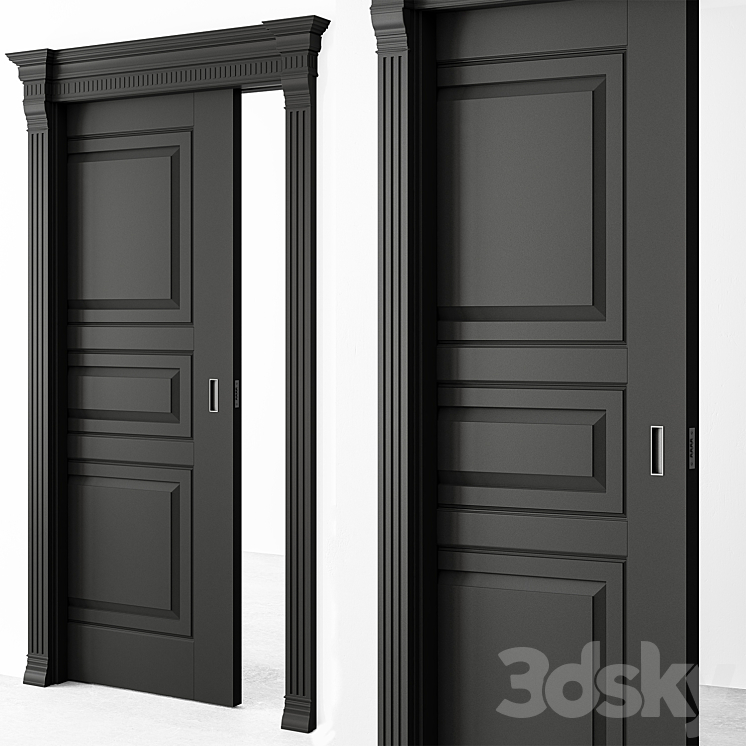 Classic Pocket Door – Set 53 3DS Max Model - thumbnail 2