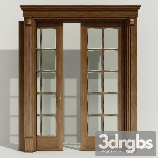 Classic Single Glass Door 3dsmax Download - thumbnail 1