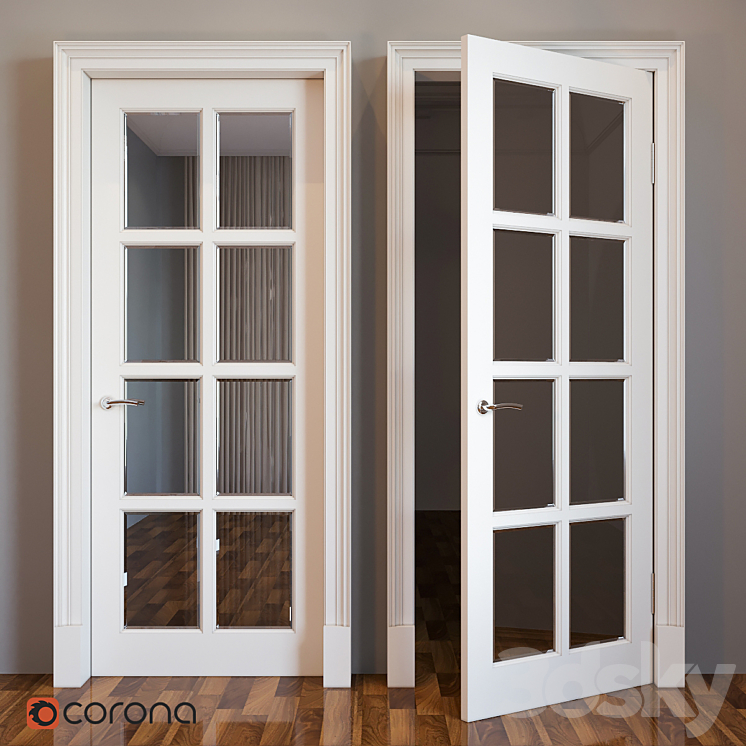 Classic wooden door 3DS Max - thumbnail 1