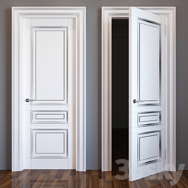 Classic wooden door 3DSMax File - thumbnail 2