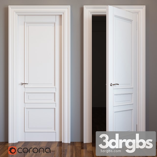 Classic Wooden Door 4 3dsmax Download - thumbnail 1