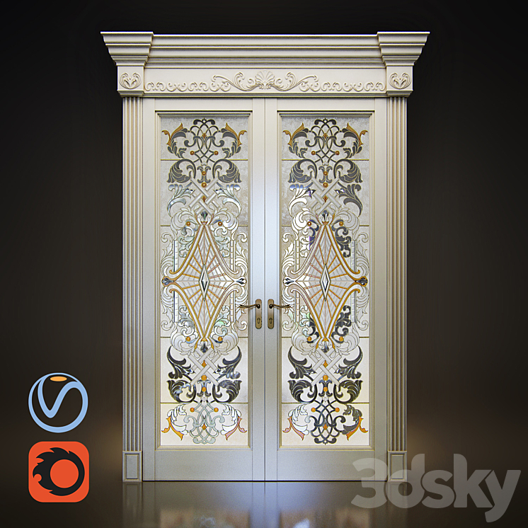 Classical door 3DS Max - thumbnail 1