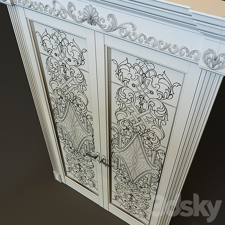 Classical door 3DS Max - thumbnail 2