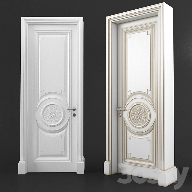 Classical door 3DS Max Model - thumbnail 2