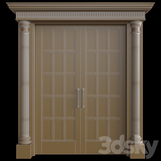 Clive Christian door 3DS Max Model - thumbnail 2