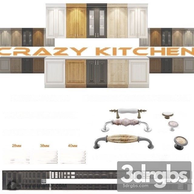 Crazy Door Kitchen Classik 3dsmax Download - thumbnail 1