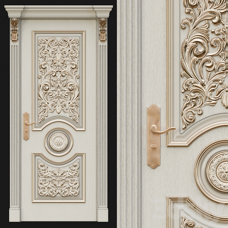 Decorative Door 3DS Max Model - thumbnail 1