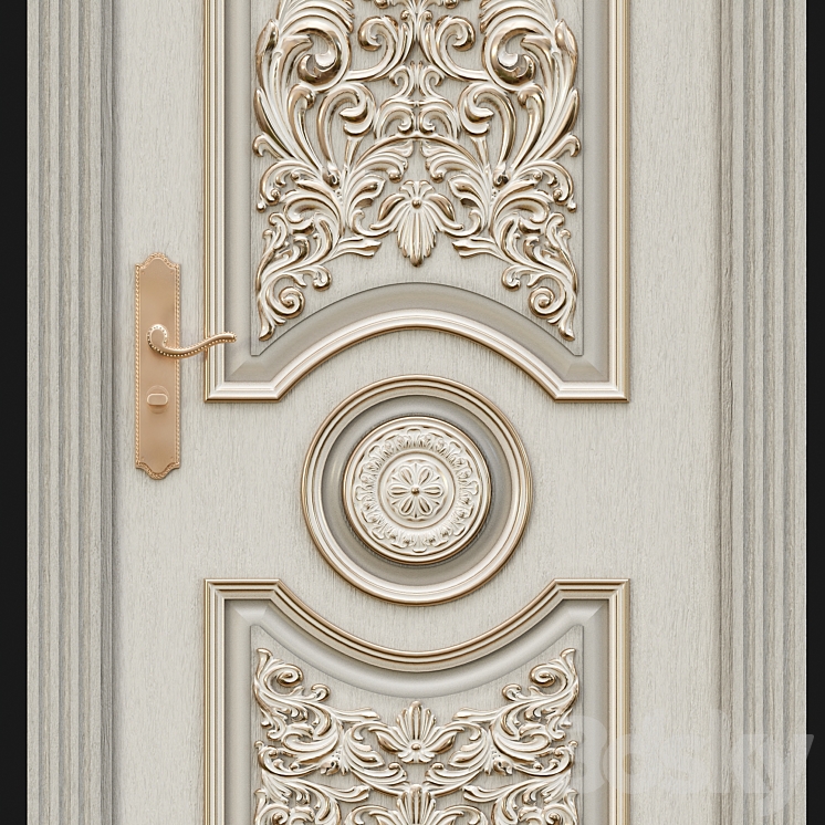 Decorative Door 3DS Max Model - thumbnail 2