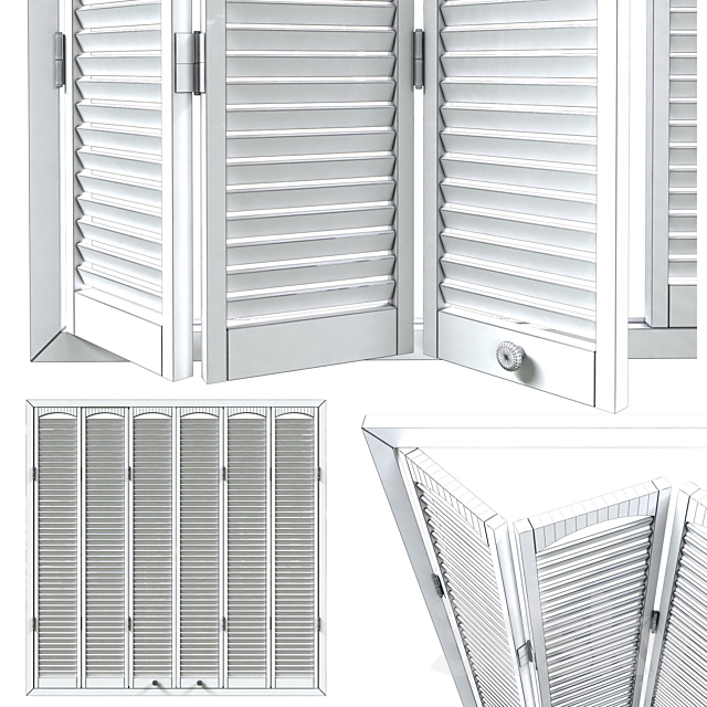 Decorative window shutters with animation 3DS Max Model - thumbnail 3