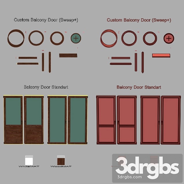 Design for balcony doors 3dsmax Download - thumbnail 1