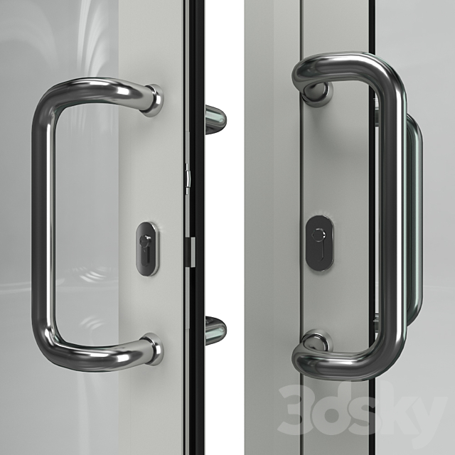 Door aluminum (Alumil) 3ds Max - thumbnail 2