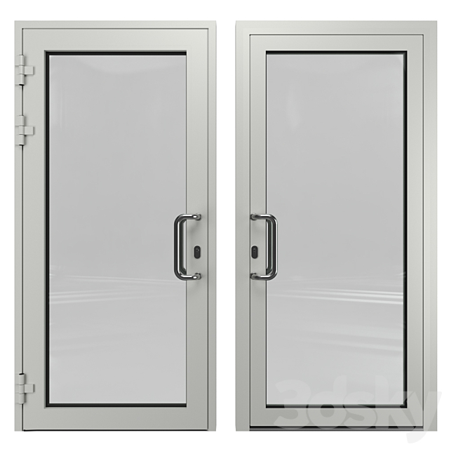 Door aluminum (Alumil) 3ds Max - thumbnail 3