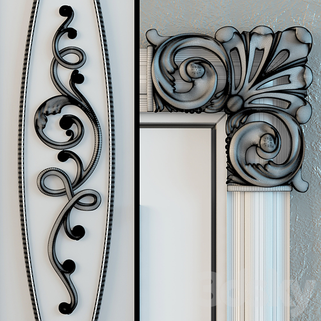 Door Ariella Q 3DS Max Model - thumbnail 3