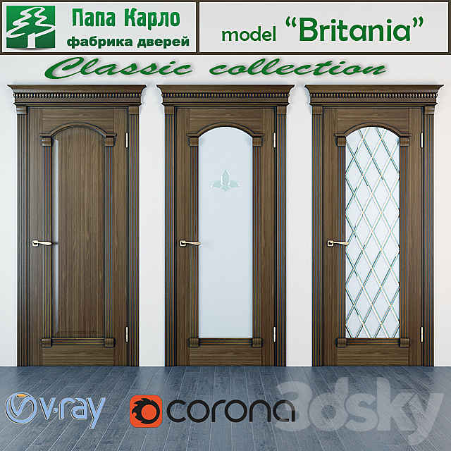 Door Britania (Series Classic) 3ds Max - thumbnail 1