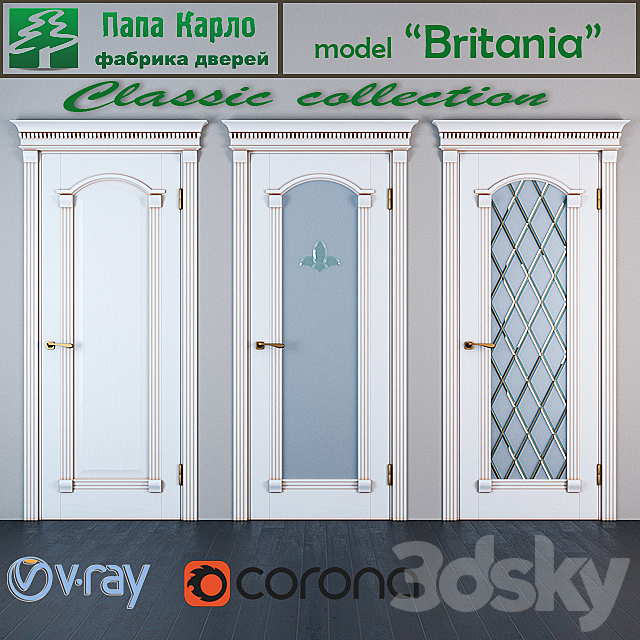 Door Britania (Series Classic) 3ds Max - thumbnail 2