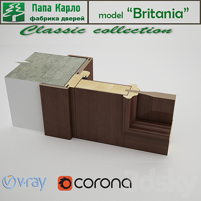 Door Britania (Series Classic) 3ds Max - thumbnail 3