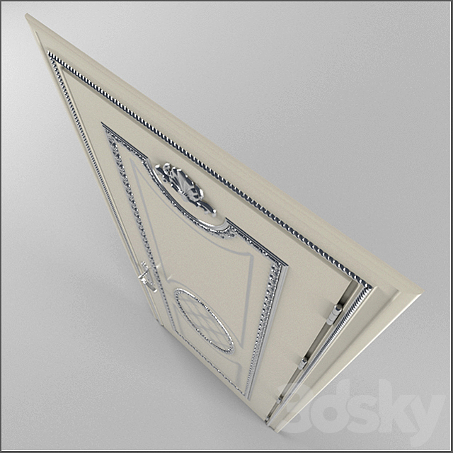 Door Cassia Q bianco 3DS Max Model - thumbnail 2