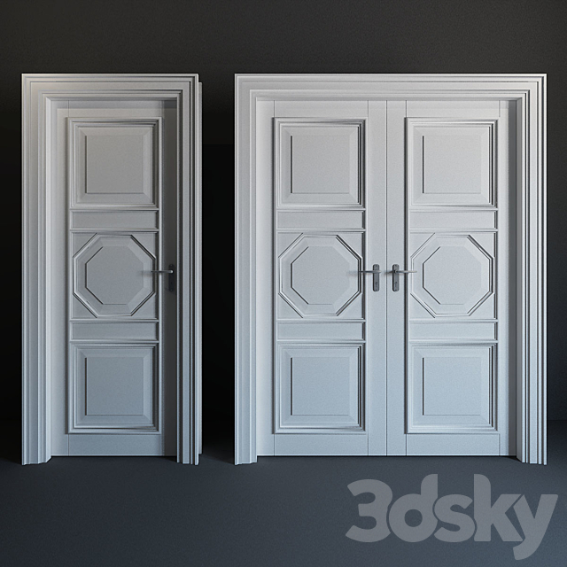 Door classical \\ classical door 3ds Max - thumbnail 1