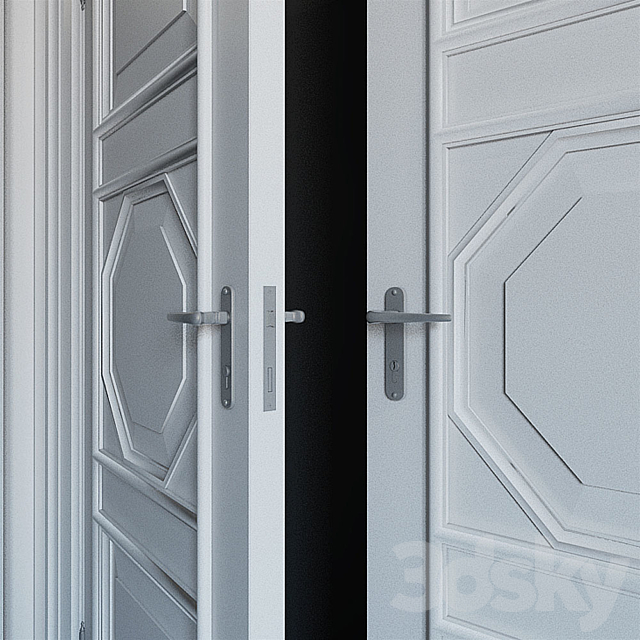 Door classical \\ classical door 3ds Max - thumbnail 2