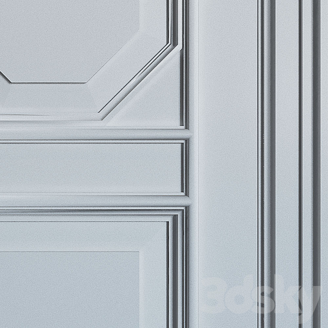 Door classical \\ classical door 3ds Max - thumbnail 3