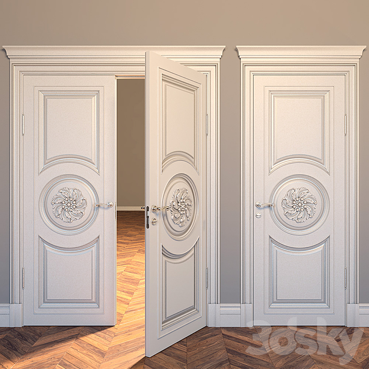 Door classical №1 3DS Max - thumbnail 1