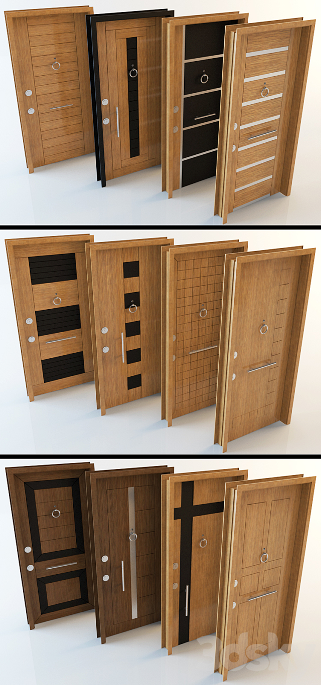 Door Collection 1 – Entrance Doors 3DS Max Model - thumbnail 2