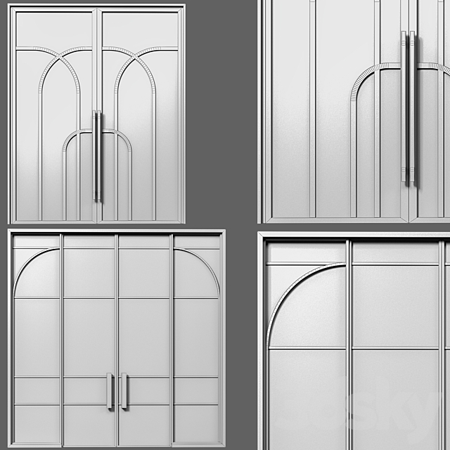 Door Collection 11-Interior – Glass Door 3DS Max Model - thumbnail 6