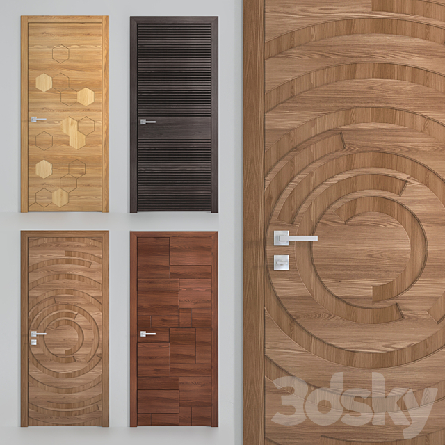 Door collection DORIAN (EXA COSTA TWIST STRADIVARI) 3ds Max - thumbnail 1