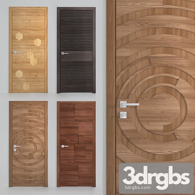 Door collection dorian (exa costa twist stradivari) 3dsmax Download - thumbnail 1