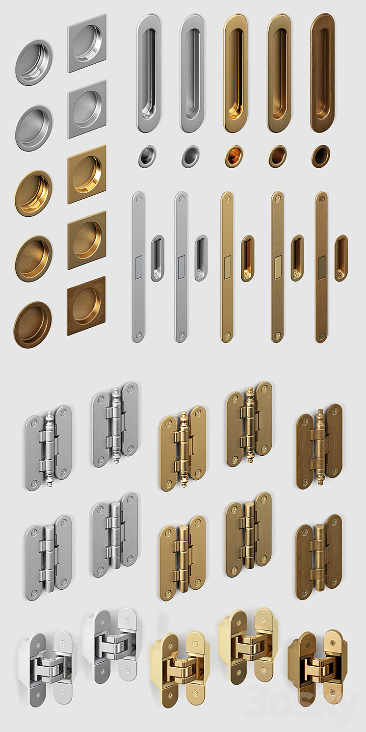 Door fittings Volkhovets from AGB and Simonswerk 3DS Max Model - thumbnail 2