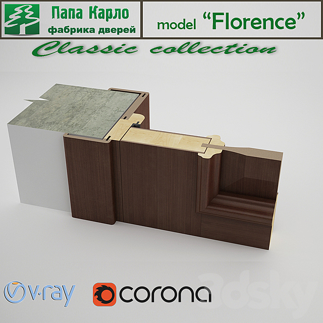 Door Florence (Series Classic) 3DSMax File - thumbnail 3