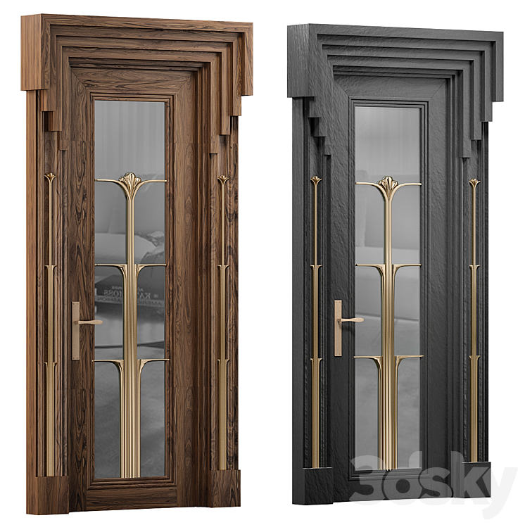 Door for interior №3 3DS Max Model - thumbnail 1