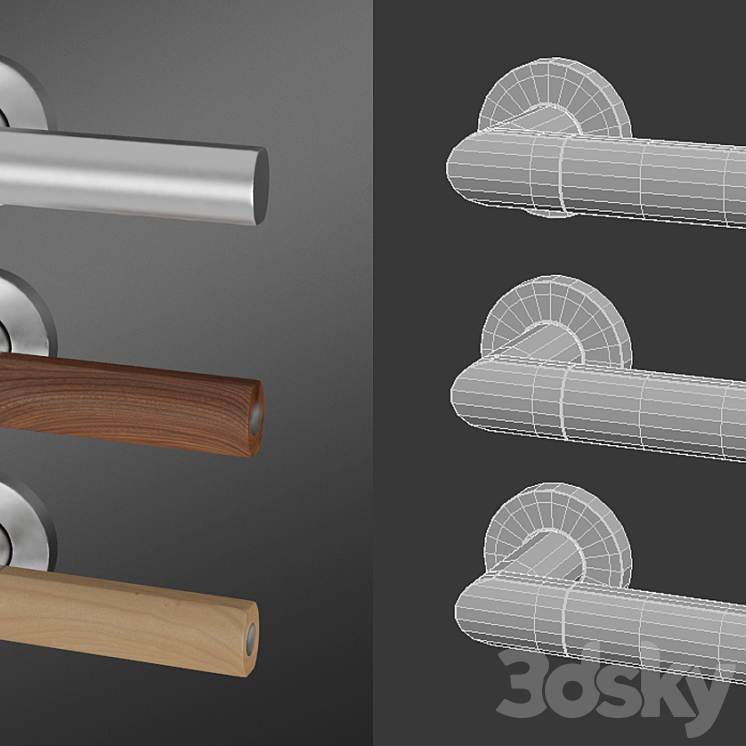 Door Handle 3DS Max - thumbnail 1