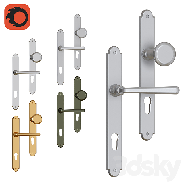 door handle Alt Wien 3DSMax File - thumbnail 1