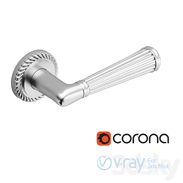 Door handle cesar 3DSMax File - thumbnail 2