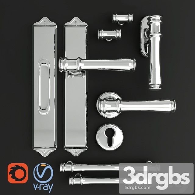 Door Handle Fresia Salice Paolo 3dsmax Download - thumbnail 1