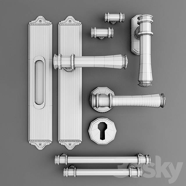 Door handle Fresia. SALICE PAOLO 3DSMax File - thumbnail 2