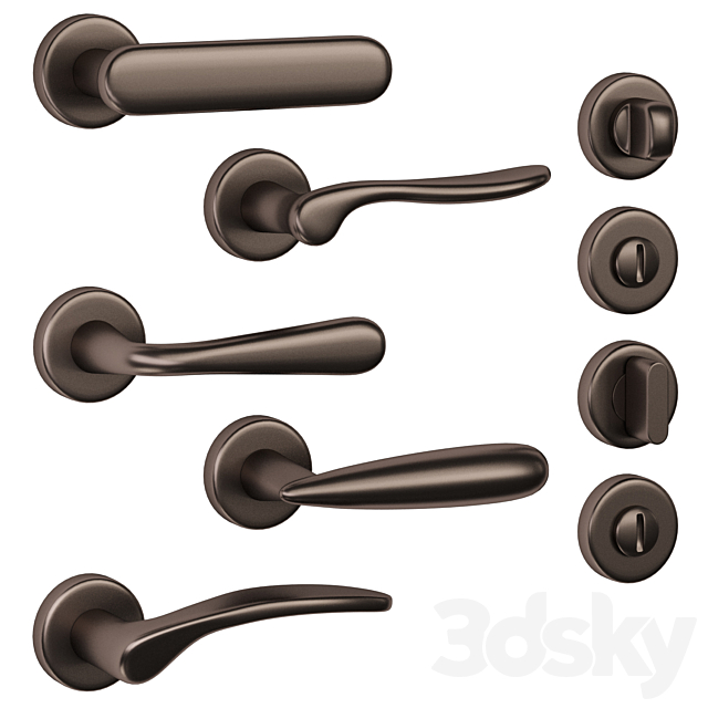 Door handles 3ds Max - thumbnail 2