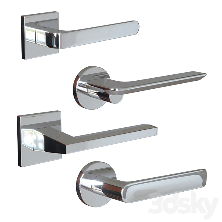 Door handles COLOMBO 3DS Max - thumbnail 1