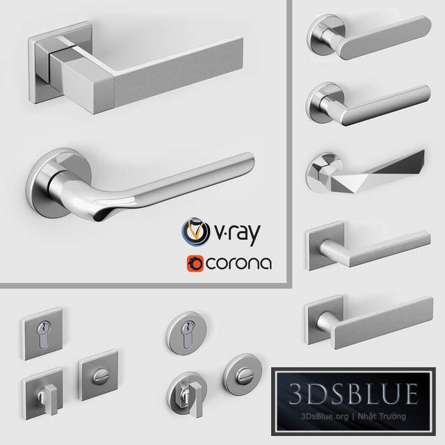 Door handles DnD by Martinelli 3DS Max - thumbnail 3