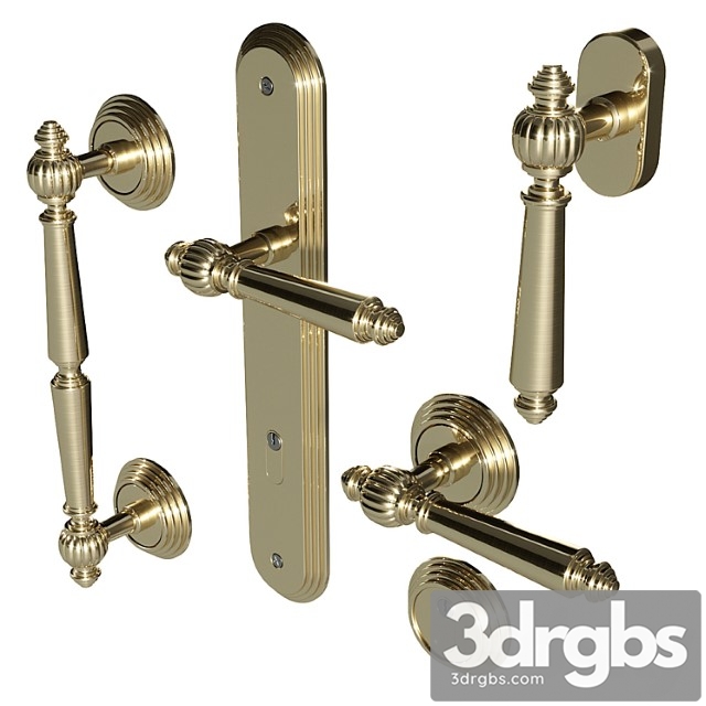 Door handles fimet michelle 106 3dsmax Download - thumbnail 1