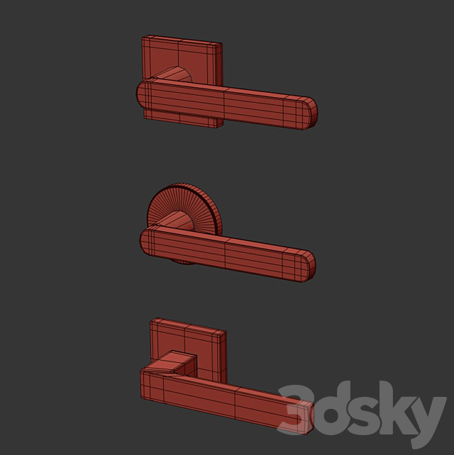 Door handles Fratelli Catinni 3ds Max - thumbnail 2