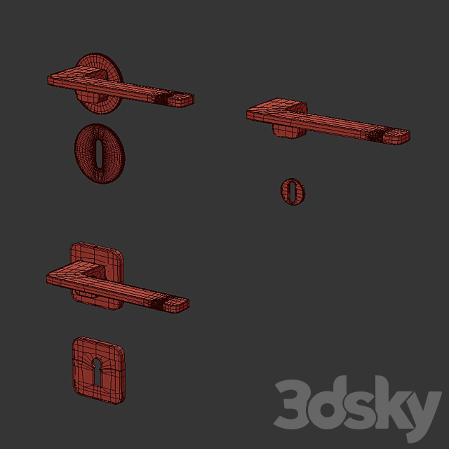 Door Handles Jado FLUX 3ds Max - thumbnail 2