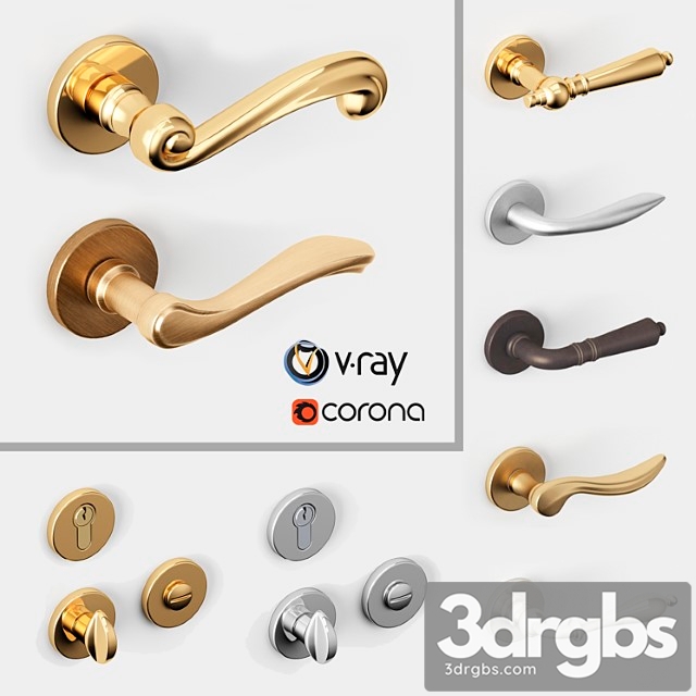 Door handles martinelli 3dsmax Download - thumbnail 1